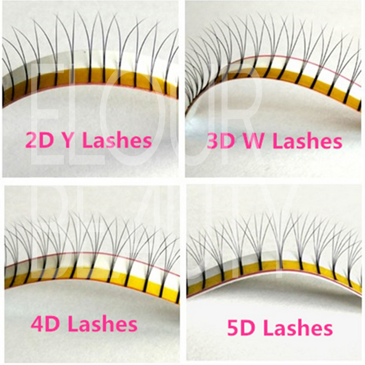 Korean individual flare cluster eyelash extensions ES68